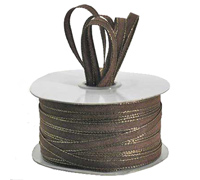 5mm GOLD EDGED TAFFETTA-Chocolate