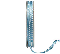 05mm GROSGRAIN DOUBLE STITCH-Pale Blue-White