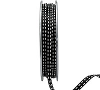 05mm GROSGRAIN DOUBLE STITCH -Black-White