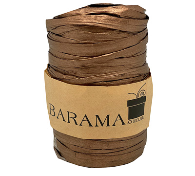 4mm METALLIC PAPER RAFFIA-Metallic Copper-Red