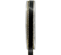 P'SATIN with METTALLIC EDGE-Black-Gold