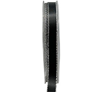 P'SATIN 10mm with METALLIC EDGE-Black-Silver