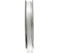 P'SATIN with METALLIC EDGE-White-Silver