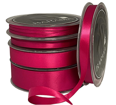 DOUBLE SIDED SATIN-Azalea