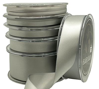 DOUBLE SIDED SATIN-Silver