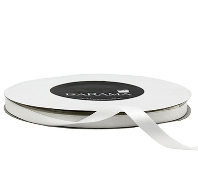 10mm DOUBLE SIDED SATIN 100mts - White