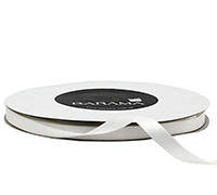 10mm DOUBLE SIDED SATIN 100mts - White