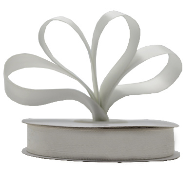 25mm DOUBLE SIDED SATIN-Pearl