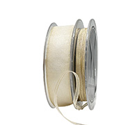 SHEER with METALLIC EDGE-Cream-Gold