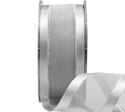 SATIN EDGE SHEER with THREAD-Silver-Silver
