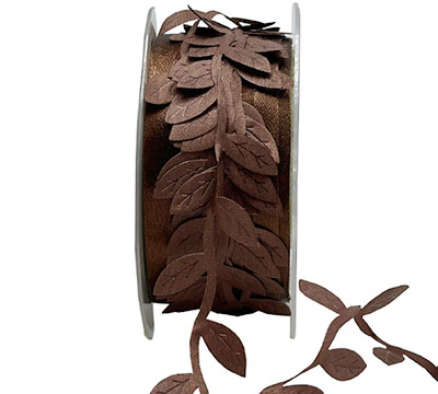 30mm SATIN LEAVES-Chocolate