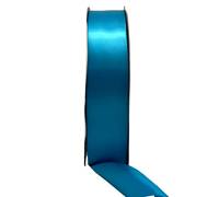 38mm SINGLE SIDED SATIN 100mts - Aegean Blue