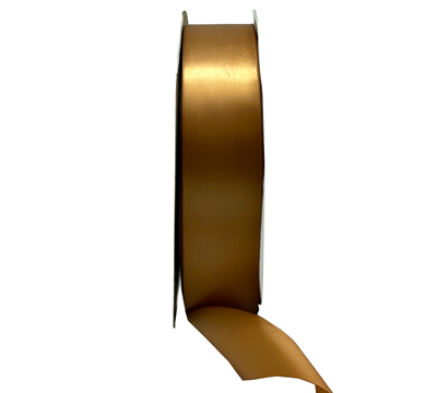 38mm SINGLE SIDED SATIN 100mts - Gold