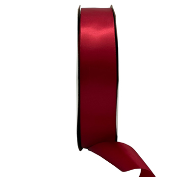 38mm SINGLE SIDED SATIN 100mts - Scarlet
