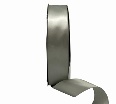 38mm SINGLE SIDED SATIN 100mts - Shell Grey