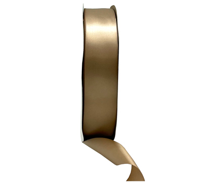 38mm SINGLE SIDED SATIN 100m - Tan