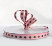 10mm WOVEN SPOT-Pale Pink-Brown