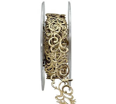 20mm ADHESIVE FLEUR DE LIS-Gold