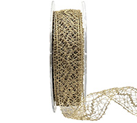 25mm WIRE-EDGED ELEGANT LACE-Gold