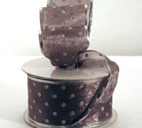 38mm W-SHEER METALLIC DOTS-Silver