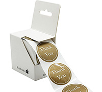 STICKER SEAL THANK YOU-Gold Circle