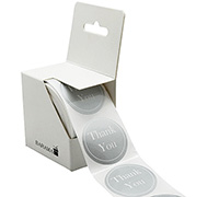 STICKER SEAL THANK YOU-Silver Circle