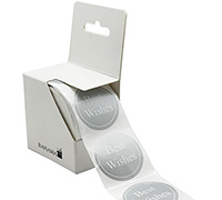 STICKER SEAL BEST WISHES-Silver Circle