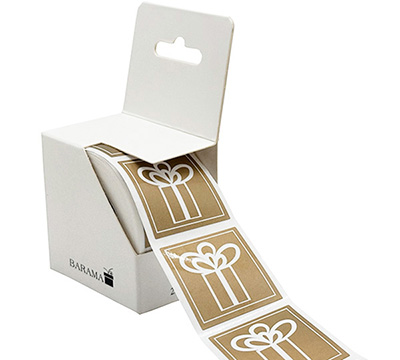 STICKER SEAL GIFT-Gold Square
