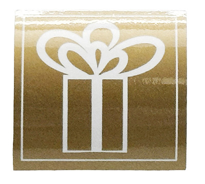 STICKER SEAL GIFT-Gold Square #2