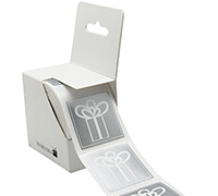 STICKER SEAL GIFT-Silver Square