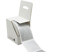 STICKER SEAL XMAS TREE-Silver Square