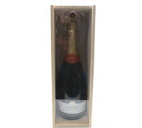 TIMBER CHAMPAGNE BOX with clear lid