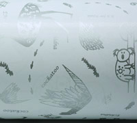 AUST ANIMALS WRAP-Silver on White