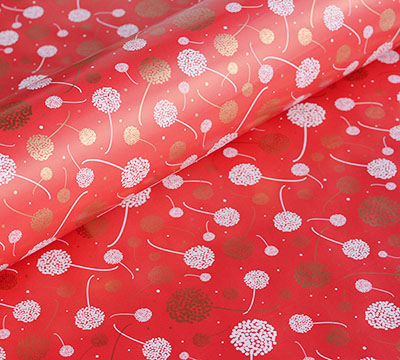 BILLY BUTTON WRAP-Red-Gold on White #2