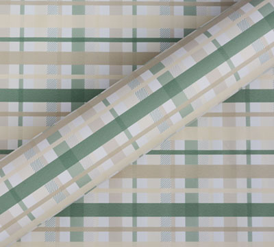 CHECK MATE WRAP-Sage-Latte-Creme on White #2