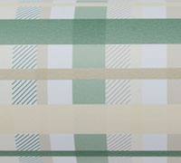 CHECK MATE WRAP-Sage-Latte-Creme on White