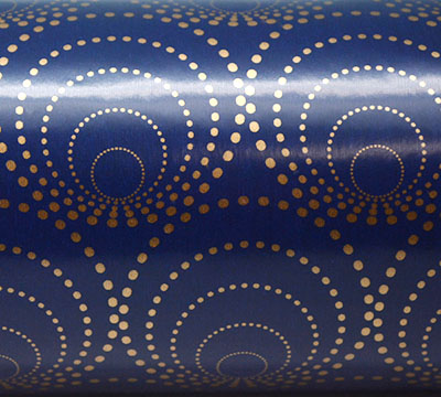 CIRCLES WRAP-Gold on Navy