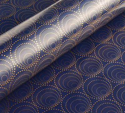 CIRCLES WRAP-Gold on Navy #2