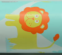 9cm JUNGLE WRAPBAND-Tiffany-Grey-Lemon-Tangerine on White