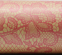 50cm LACE WRAP-Hot Pink on Kraft