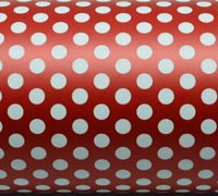 LOTS OF DOTS WRAP-Scarlet-White