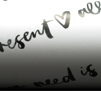 50cm ...NEED IS LOVE WRAP-White-Black