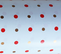 MINI DOTS WRAP-Red-Gold on White