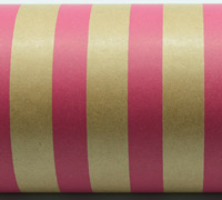 REGULAR STRIPE WRAP-Hot Pink on Kraft