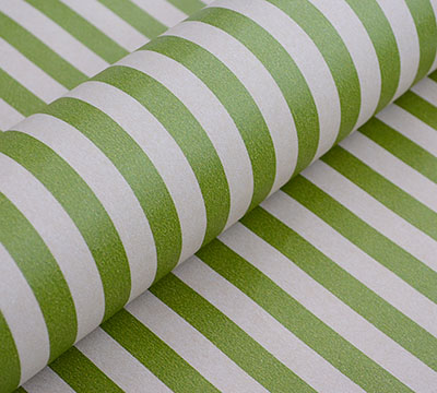REGULAR STRIPE WRAP-Olive-White on Kraft #2