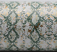 5mt x 50cm SNAKESKIN WRAP-Sage-Gold on White