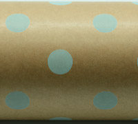 5mt x 50cm SPOT WRAP-Pale Blue on Kraft