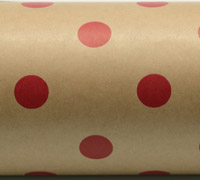 SPOT WRAP-Scarlet on Kraft