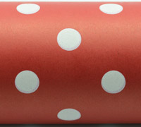 SPOT WRAP-Scarlet-White on Kraft