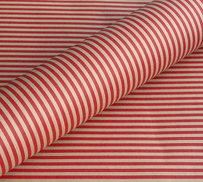 SLIMLINE STRIPE WRAP-Red on Kraft #2